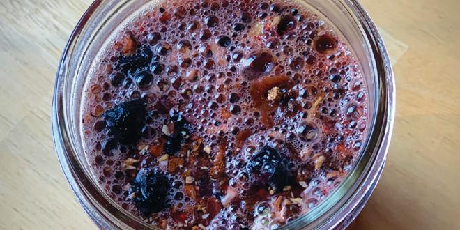 a mason jar full of herbal tea for the libido